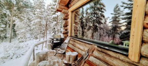 Log cabin in Lapland by the river Rovaniemi